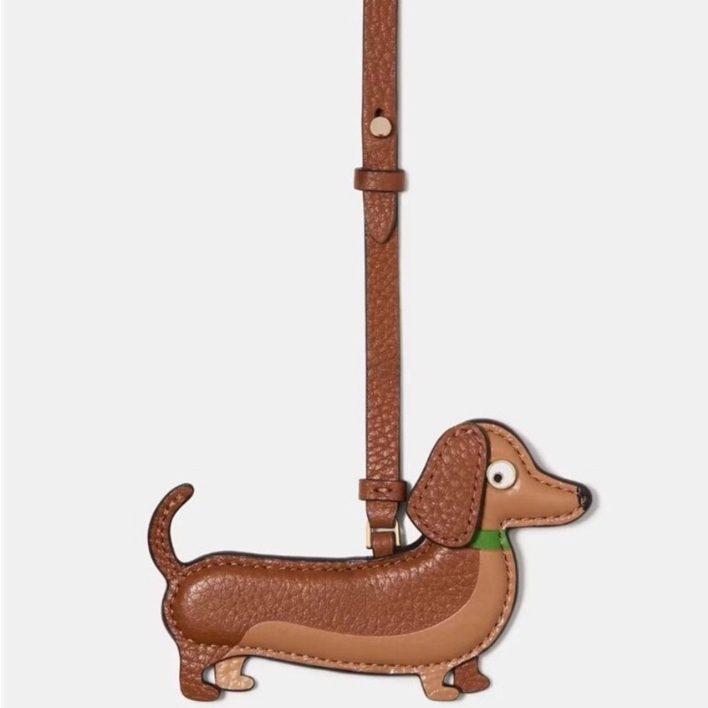 Kate Spade Brown Leather Dachshund Purse Tag